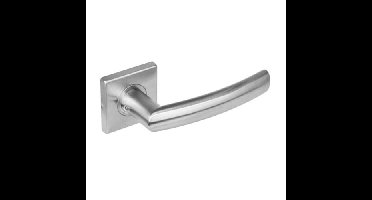 Intersteel Deurkruk Blok op vierkant rozet dubbel geveerd - RVS