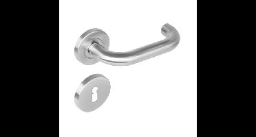 Intersteel Deurkruk Rond op rozet met sleutelrozetten - RVS