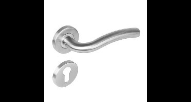 Intersteel Deurkruk Lisa op rozet met profielcilinderrozetten - RVS