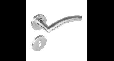 Intersteel Deurkruk Lisa 90° op rozet met sleutelrozetten - RVS