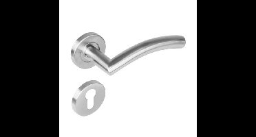 Intersteel Deurkruk Lisa 90° op rozet met profielcilinderrozetten - RVS