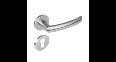 Intersteel Deurkruk Blok op rozet met profielcilinderrozetten - RVS