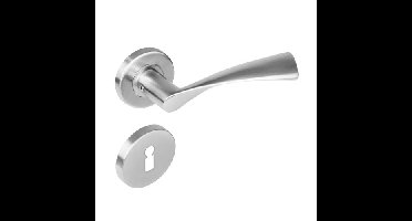 Intersteel Deurkruk Vlinder op rozet met sleutelrozetten -RVS