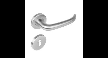 Intersteel Deurkruk Sabel op rozet met sleutelrozetten - RVS