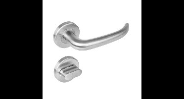 Intersteel Deurkruk Sabel op rozet met toilet-/badkamersluiting - RVS