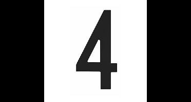 Intersteel Huiscijfer 150mm - mat zwart