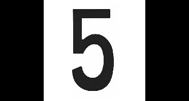 Intersteel Huiscijfer 150mm - mat zwart