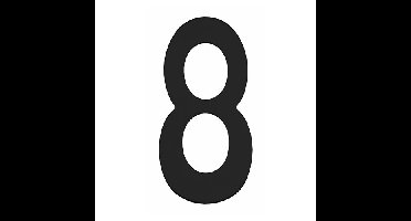 Intersteel Huiscijfer 150mm - mat zwart