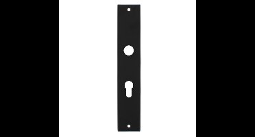 Intersteel Langschild renovatie rechthoekig profielcilindergat 55mm - mat zwart