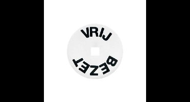 Intersteel VRIJ/BEZET plaatje tbv WC-overslag - emaille