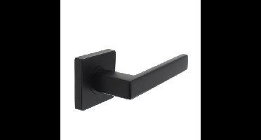Intersteel Gatdeel links deurkruk Hera op vierkant rozet - mat zwart