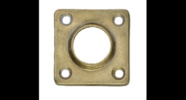 Intersteel Rozet vierkant - messing getrommeld