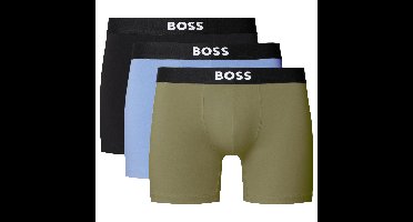 Boss ONE boxershorts zwart-khaki-blue