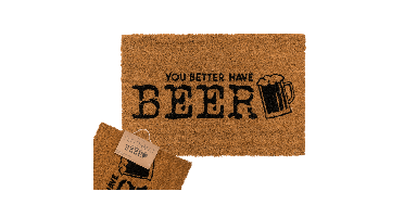 Deurmat - You better have beer - 60x40cm