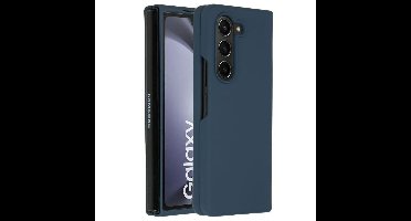 Accezz Liquid Silicone Backcover Samsung Galaxy Z Fold 5 Telefoonhoesje Blauw