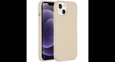 Accezz Liquid Silicone voor Apple iPhone 13 Telefoonhoesje Beige