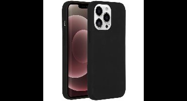 Accezz Liquid Silicone voor Apple iPhone 13 Pro Max Telefoonhoesje Zwart