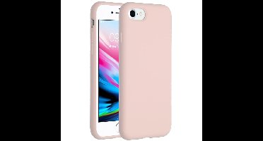 Accezz Liquid Silicone voor Apple iPhone SE (2022 / 2020) / 8 / 7 Telefoonhoesje Roze