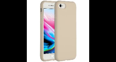 Accezz Liquid Silicone voor Apple iPhone SE (2022 / 2020) / 8 / 7 Telefoonhoesje Bruin