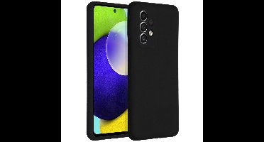 Accezz Liquid Silicone voor Samsung Galaxy A53 Telefoonhoesje Zwart