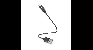 Hama Charging Cable USB-A USB-C 0.2 m Nylon Oplader Zwart