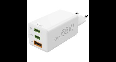 Hama Fast Charger 2x USB-C PD 1x USB-A QC Mini-Charger 65 W Oplader Wit