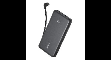 Anker Zolo Power Bank (20 000 mAh 22.5W Built-in USB-C Cable) Powerbank Zwart