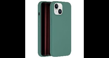 Accezz Liquid Silicone Backcover met MagSafe iPhone 15 Telefoonhoesje Groen