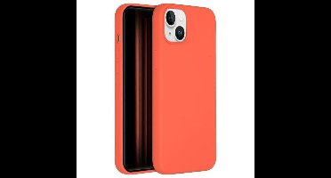 Accezz Liquid Silicone Backcover met MagSafe iPhone 15 Plus Telefoonhoesje Oranje