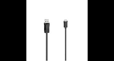 Hama Micro-USB-kabel, USB 2.0, 480 Mbit/s, 1,50 m Kabel Zwart