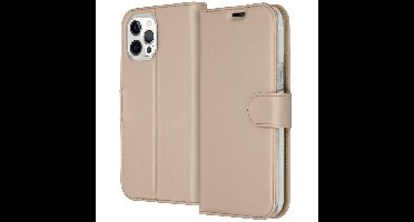 Accezz Wallet Case voor Apple iPhone 12 Pro Max Telefoonhoesje Goud