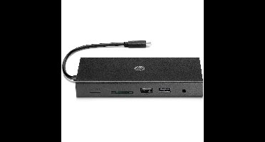 HP Travel USB-C Multi-port Hub EURO USB Hub Zwart