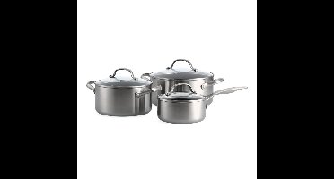 GreenPan Geneva kookset 3delig Pan Zilver