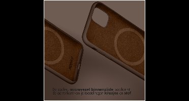 Accezz Liquid Silicone Backcover met MagSafe voor Samsung Galaxy S25 Plus Telefoonhoesje Bruin