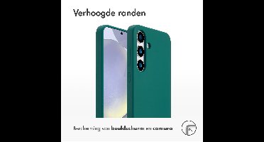 Accezz Liquid Silicone Backcover met MagSafe voor Samsung Galaxy S25 Plus Telefoonhoesje Groen