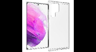 Accezz Clear Backcover Samsung Galaxy S22 Ultra Telefoonhoesje Transparant