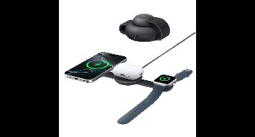 Anker MagGo Wireless Charging Station (3-in-1, Foldable Pad) Oplader Zwart