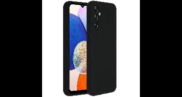 Accezz Liquid Silicone Backcover Samsung Galaxy A14 (5G) Telefoonhoesje Zwart