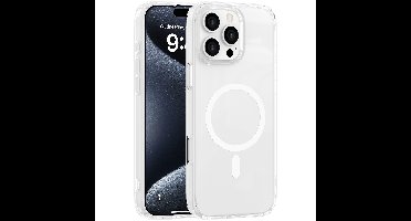 Just in Case Soft TPU Case MagSafe voor Apple iPhone 16 Pro Max Telefoonhoesje Transparant