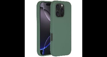Accezz Liquid Silicone Backcover met MagSafe iPhone 16 Pro Telefoonhoesje Groen