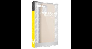 Accezz Liquid Silicone Backcover met MagSafe iPhone 16 Telefoonhoesje Beige