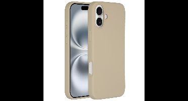 Accezz Liquid Silicone Backcover met MagSafe iPhone 16 Plus Telefoonhoesje Beige