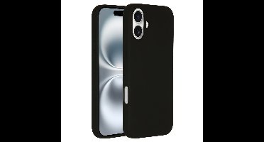 Accezz Liquid Silicone Backcover met MagSafe iPhone 16 Plus Telefoonhoesje Zwart