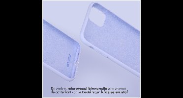Accezz Liquid Silicone Backcover voor Samsung Galaxy S25 Ultra Telefoonhoesje Paars