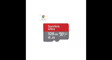 SanDisk MicroSDXC Ultra 128GB Class 10 140MB/s +SD-Adapter voor Chromebooks Micro SD-kaart