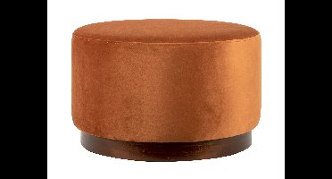 Poef Met Houten Rand (Large), Oranje