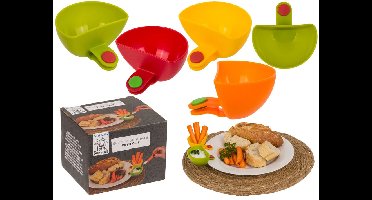 Dip Schaaltjes Met Clip (Set Van 4)