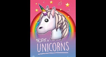 Emoji Believe In Unicorns - Mini Poster (925)