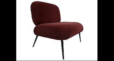 Leitmotiv Fauteuil Puffed, Rood/Bruin