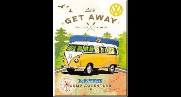 VW Bulli Lets Get Away Magneet